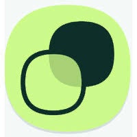 a green circle with a black circle in the middle