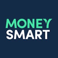 money smart logo on a blue background