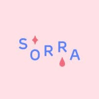 the word sora on a pink background